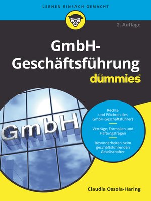 cover image of GmbH-Gesch&auml;ftsf&uuml;hrung f&uuml;r Dummies